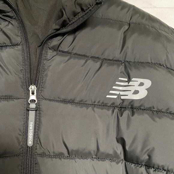 New Balance Mens Puffer Quilted Coat Jacket 2X Black Water Wind Resistant NWOT - Picture 3 of 11